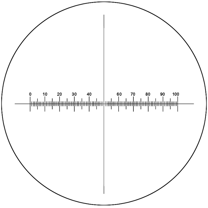 10mm/100 Div Eyepiece Field of View Dia. 20mm 10X Reticle Eyepiece ( Dia. 30.5/FN20) FS12013233