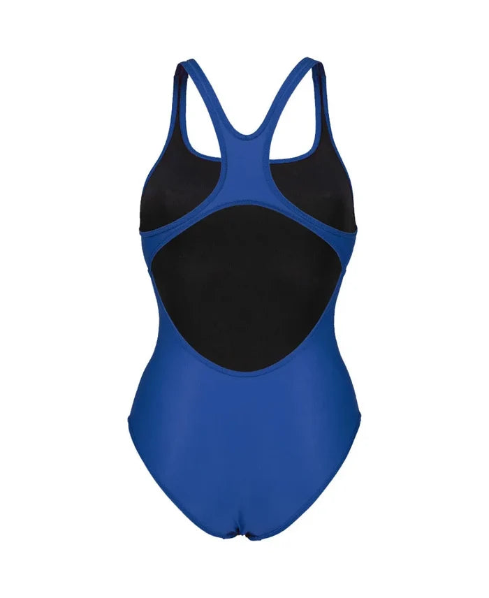 Blue Arena Women's Team Swim Pro Solid Swimsuit, close-up of the sleek, supportive swimwear designed for competitive swimming.