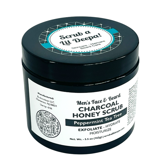 Charcoal Honey Scrub - Peppermint Tea Tree