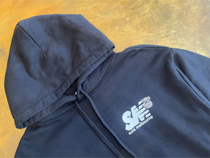 Clippy Heavyweight Hooded Fleece - Black / White