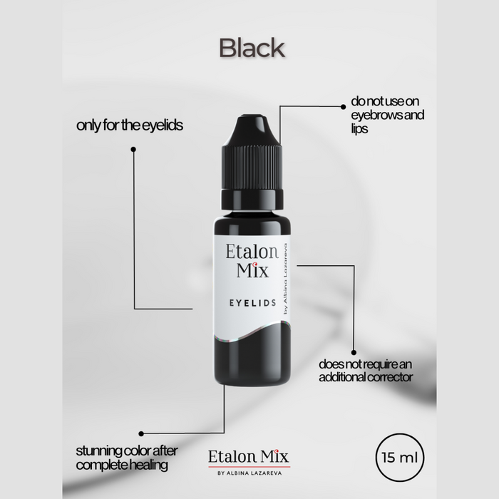 Etalon Mix Black Pigment for Eyeliner 15ml Supreme Permanent