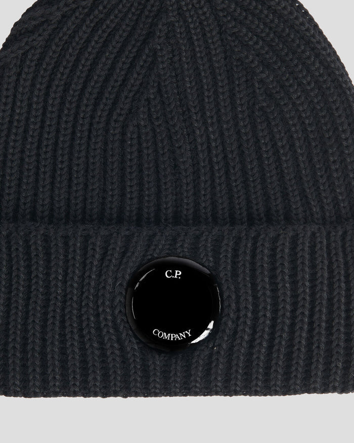 Extra Fine Merino Wool Beanie Black