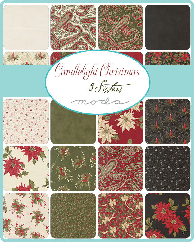 F3134 - Candlelight Christmas - Crimson Poinsettia