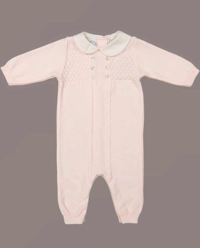 Feltman Pink Diamond Lattice Knit Longall