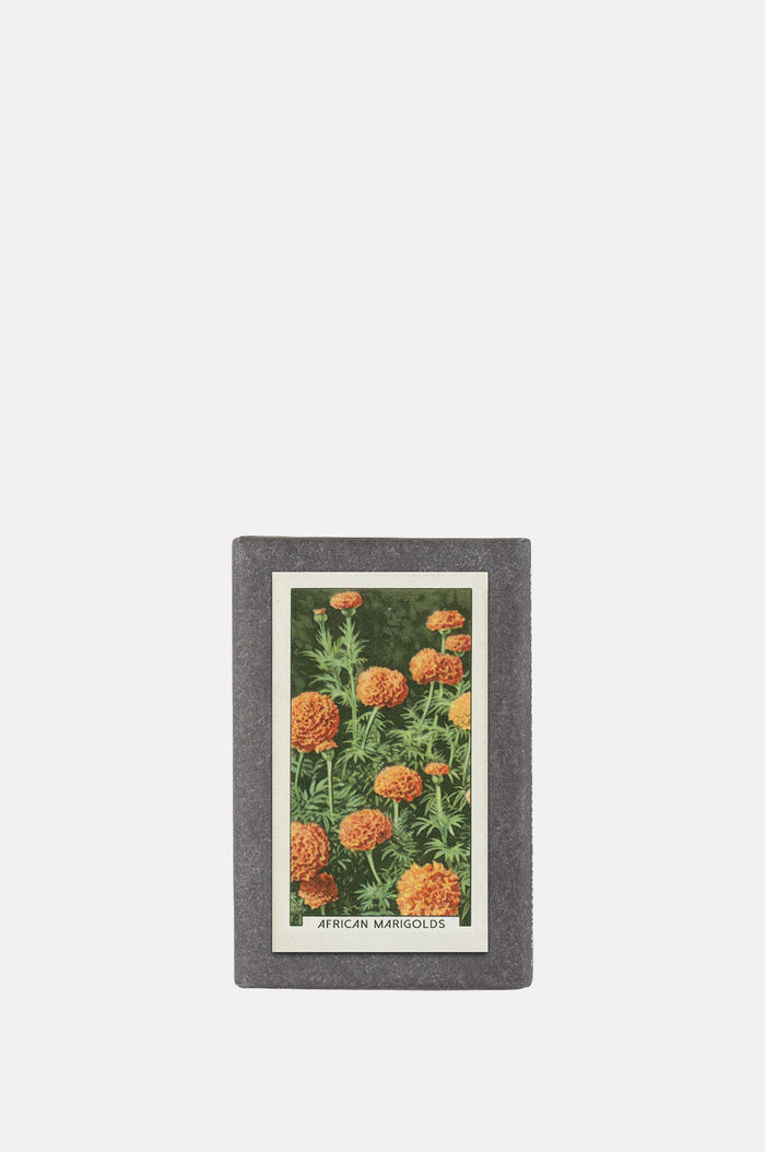 Sting in the Tail Garden Flowers Label Soap African Marigolds.