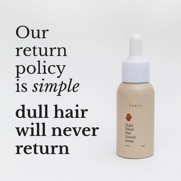 Before and after skin improvement with Frøya Organics Hair Growth Essentials Duo