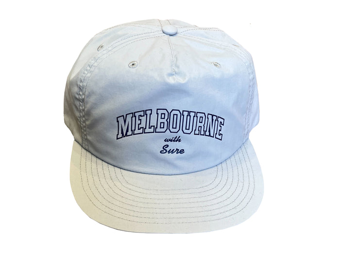 Letterman Nylon Snapback Cap - Powder