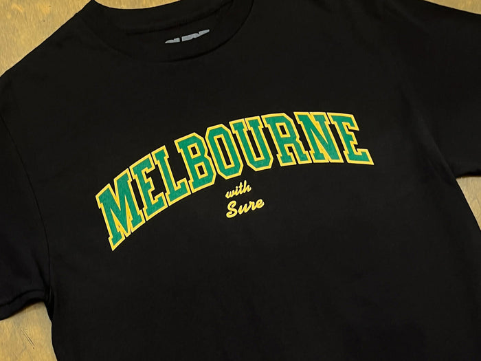 Letterman T-Shirt - Black / Gold / Green