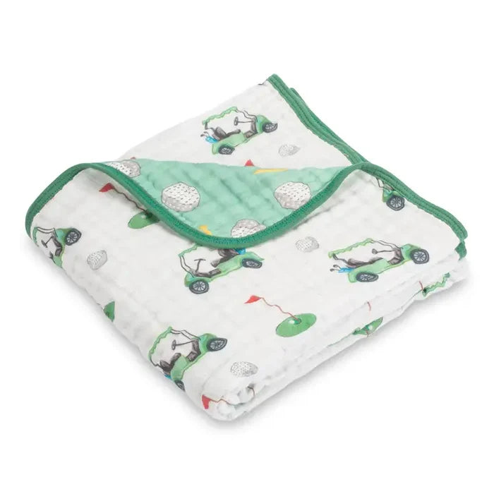 Lolly Banks Golf A Round Baby Toddler Muslin Blanket
