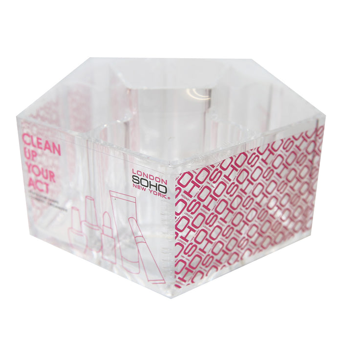 London Soho New York Clean Up Your Act Pentagon Shape Cosmetic Organizer