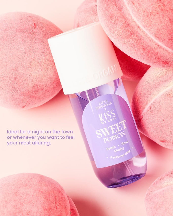 Luxe Organix x KMB Sweet Poison Perfume Mist 88ml لوكس أورجانيكس × KMB رذاذ عطر السم الحلو - Princess Cosmetics Qatar