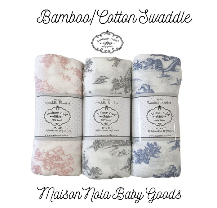 Maison Nola Toile Muslin Swaddle