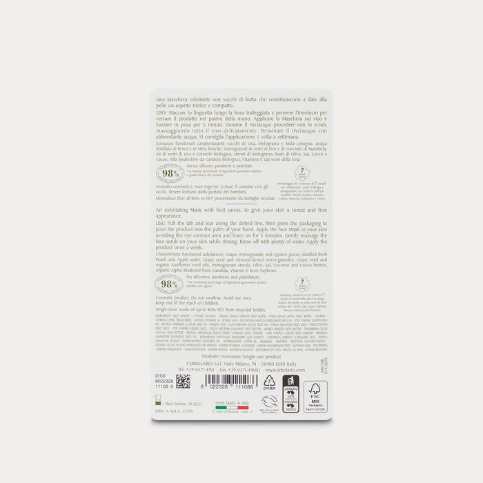 Maschera Scrub Viso Ristrutturante I Colori dell'Orto