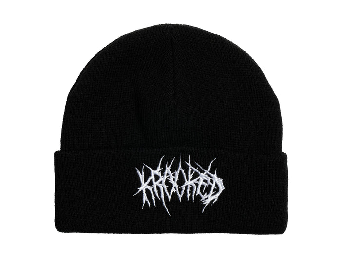 Necro Skript Cuff Beanie - Black / White