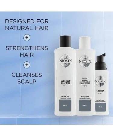 Nioxin System 2 Shampoo 300ml - For Natural Hair with Progressed Thinning (Sale)