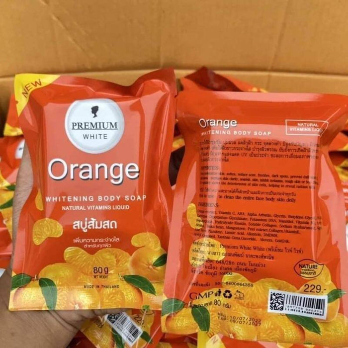 Premium White Orange Whitening Body Soap - Princess Cosmetics Qatar
