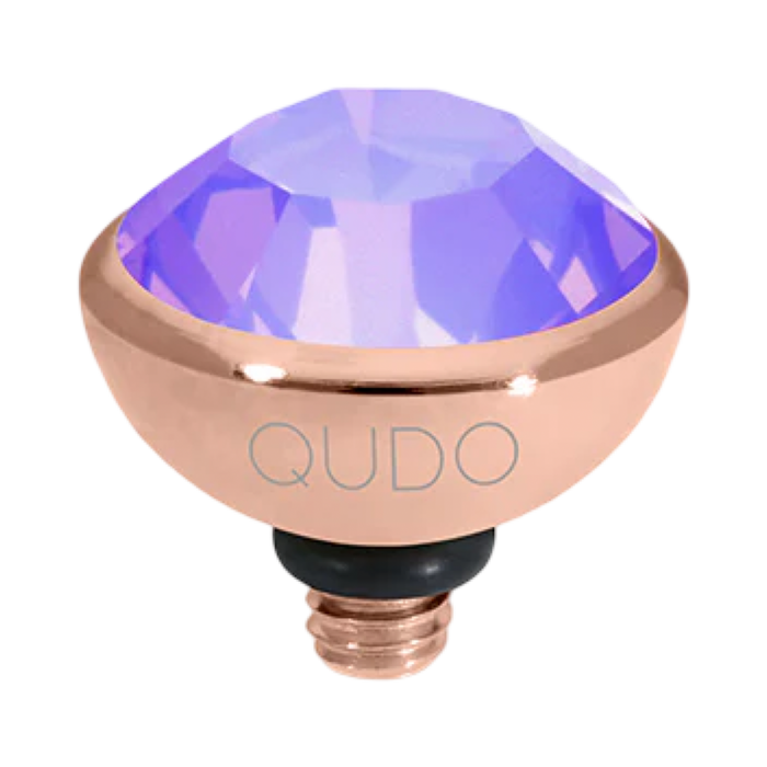 Crystal Purple Ignite Swarovski Crystal Qudo Rose Gold TOp