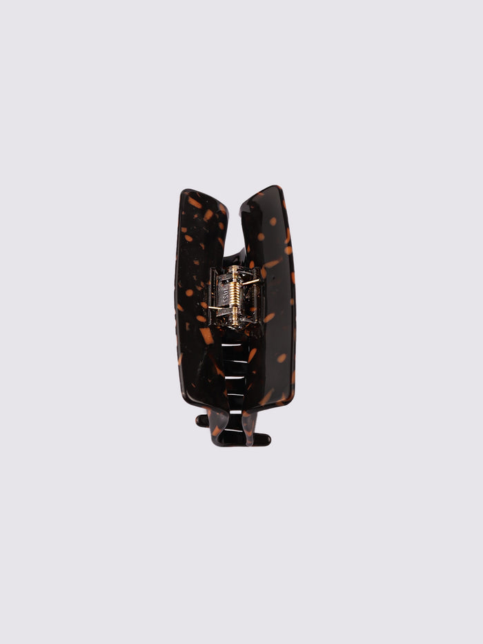 Rectangle Eco Hair Claw | Black Coffee Spot-Image 3