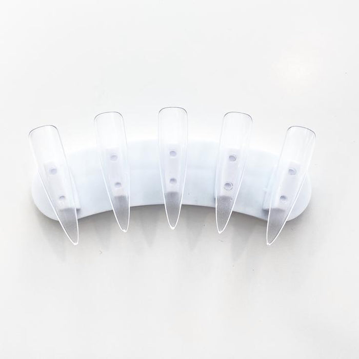 Replacement Nail Tips - Stiletto or Long Coffin CLEAR | Clear Jelly Stamper