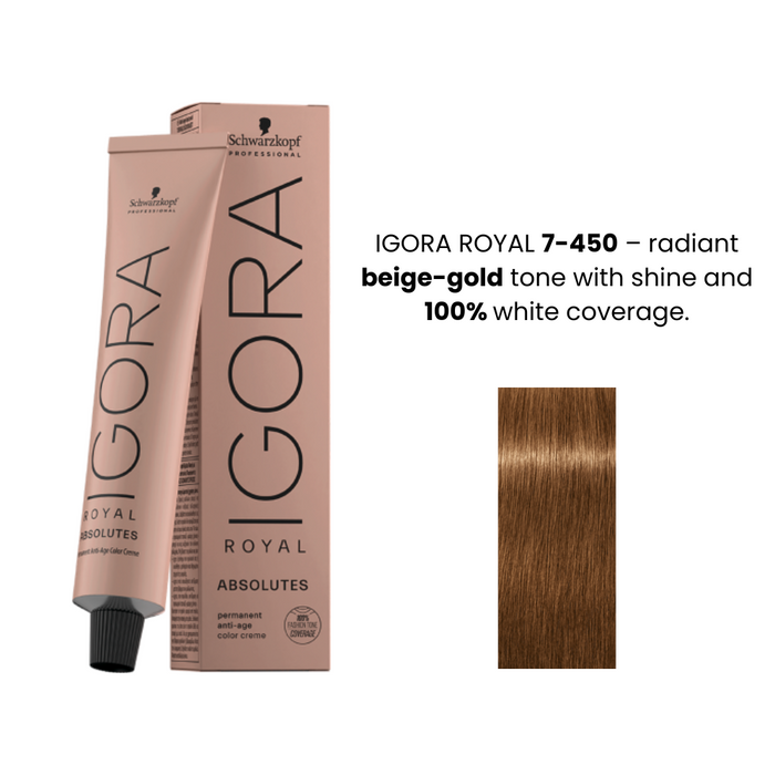 Schwarzkopf Igora Royal Absolutes 7-50 Medium Blonde Gold Natural