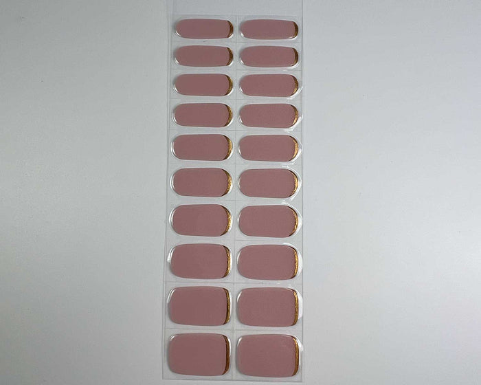 Semi-cured Gel Nail Wraps - Mauve Gold Dip