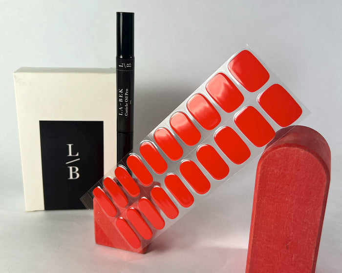 Semi-cured Gel Nail Wraps - Royal Red