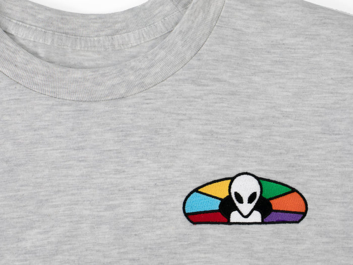 Spectrum Embroidered T-Shirt - Ash