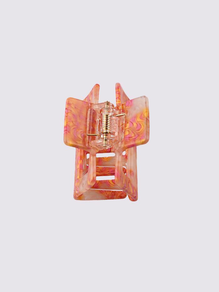 Square Eco Hair Claw | Psychedelic Citrus-Image 3