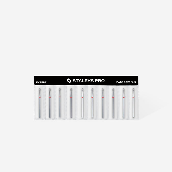 Staleks Diamond Bit - Pointed Bud Red (F) 2.5 / 4.5mm (412)-Drill bit-STALEKS PRO-Gel Essentialz