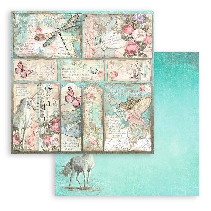 Stamperia - Double-Sided Paper Pad 8"X8" - 10/Pkg - Wonderland, 10 Designs/1 Each. Available in a variety of designs, each sold separately. Contains ten 8x8 inch sheets of double-sided paper, each with a different design. Acid free. Available at Embellish Away located in Bowmanville Ontario Canada.