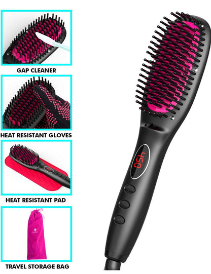#1 Ionic Hair Straightener Brush by Miropure - Model: KL1020