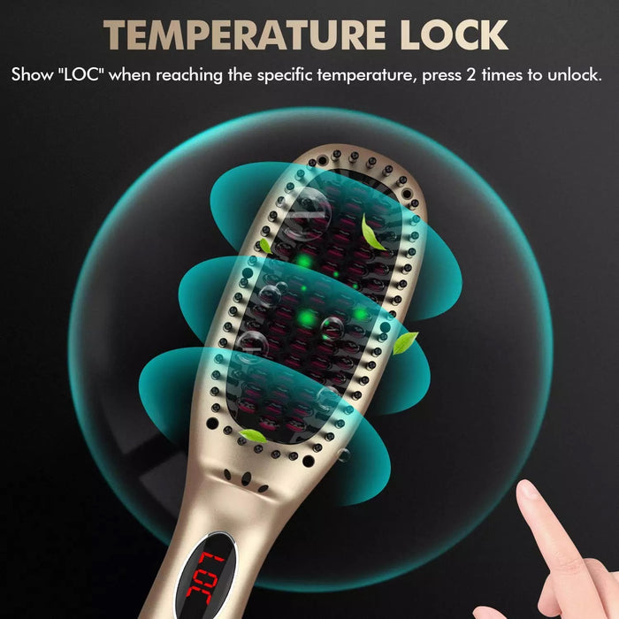 #1 Ionic Hair Straightener Brush by Miropure - Model: KL1020