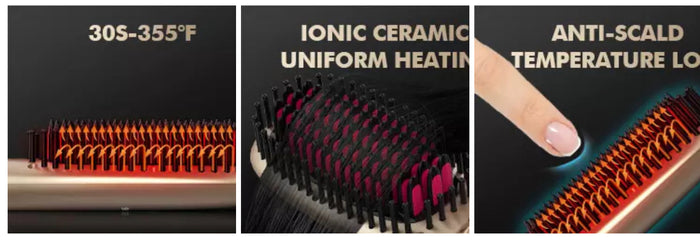 #1 Ionic Hair Straightener Brush by Miropure - Model: KL1020