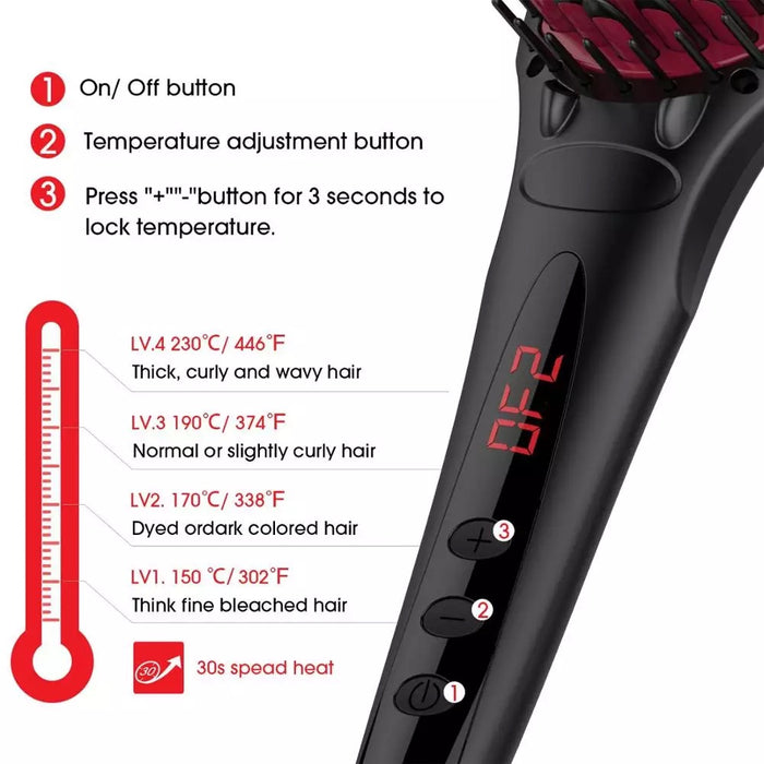 # 1 straightening hair brush - MiroPure hair Smooth straightener brush- Model: S102 -CS0503
