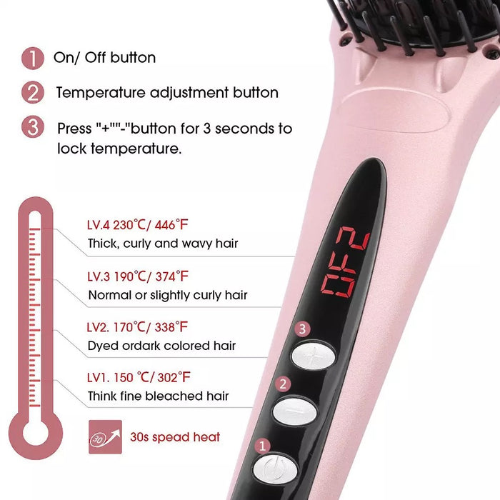# 1 straightening hair brush - MiroPure hair straightener brush. Model: S102  - CS0523