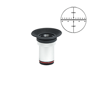 10mm/1000 Div Eyepiece Field of View Dia. 12mm 10X Reticle Eyepiece, SKU PM42012124, three quarter front view