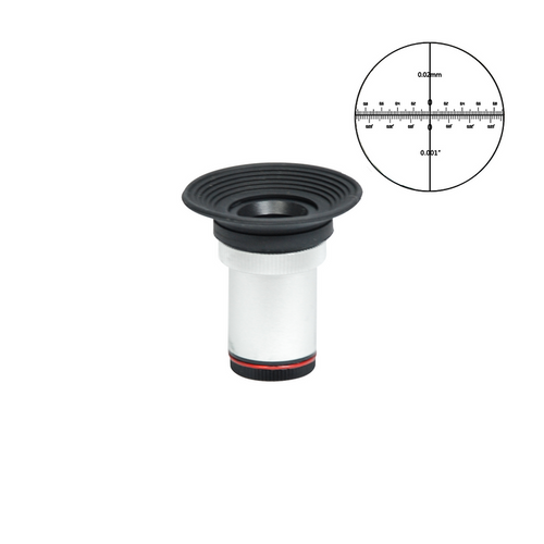 10mm/500 Div Eyepiece Field of View Dia. 12mm 10X Reticle Eyepiece, SKU PM42012123, three quarter front view