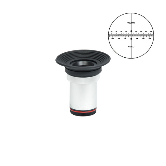 10mm/500 Div Eyepiece Field of View Dia. 12mm 10X Reticle Eyepiece, SKU PM42012123, three quarter front view