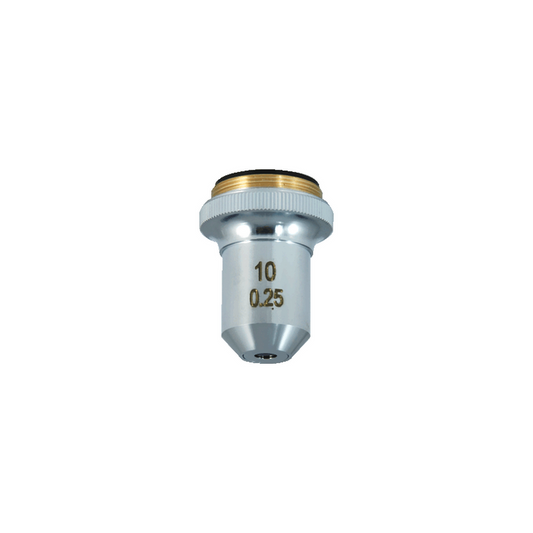 10X Achromatic Microscope Objective Lens, SKU PM13012134, three quarter front view