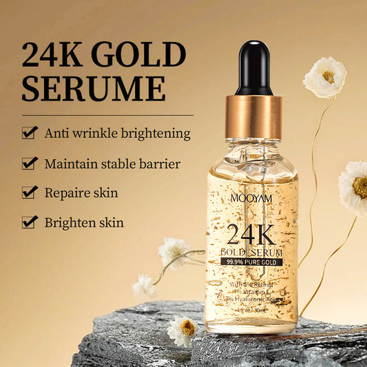 24K Gold Foil 30mL Vitamin E Retinol Anti-Wrinkle Lifting Face Serum