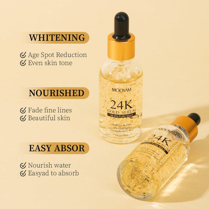 24K Gold Foil 30mL Vitamin E Retinol Anti-Wrinkle Lifting Face Serum