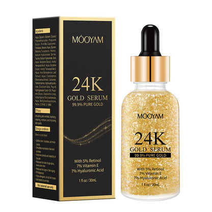 24K Gold Foil 30mL Vitamin E Retinol Anti-Wrinkle Lifting Face Serum