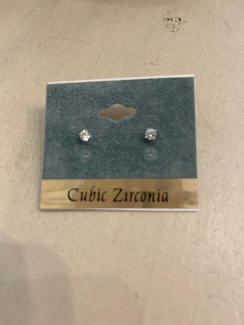 4MM CZ Stud Earrings