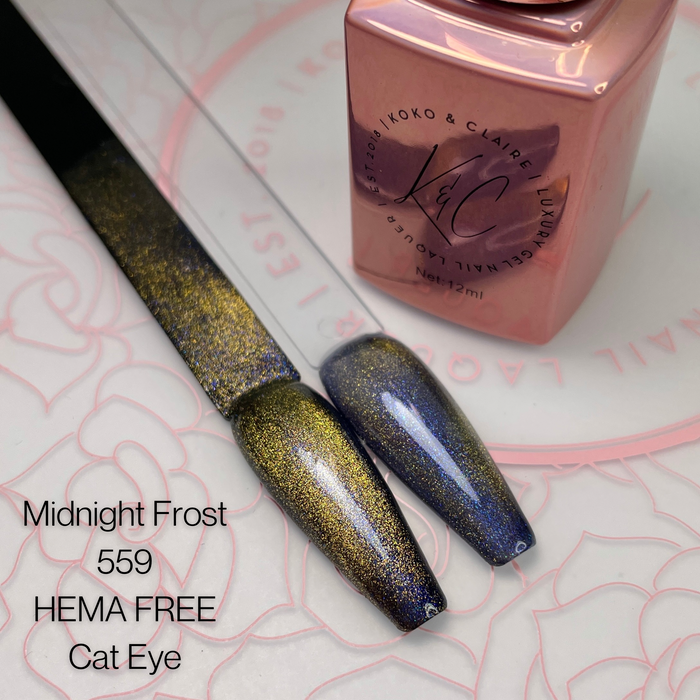559 - Midnight Frost (Cat-eye) - Hema Free | Koko & Claire Gel Polish