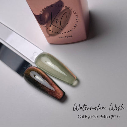 577 - Watermelon Wish  (Cat-eye) - Hema Free | Koko & Claire Gel Polish