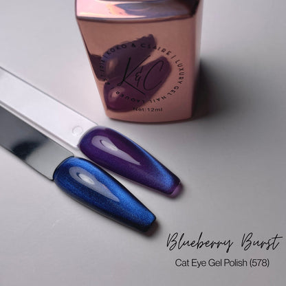 578 - Blueberry Burst  (Cat-eye) - Hema Free | Koko & Claire Gel Polish