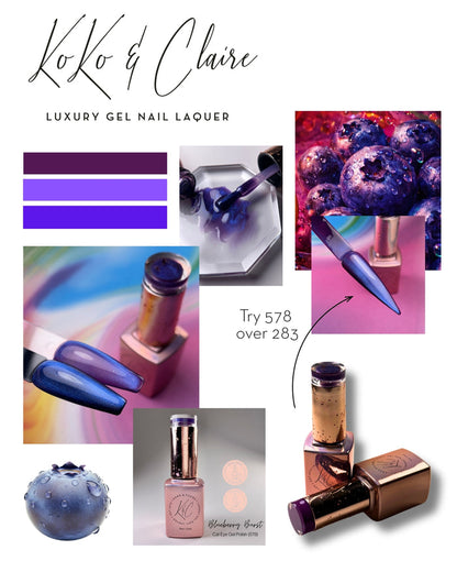 578 - Blueberry Burst  (Cat-eye) - Hema Free | Koko & Claire Gel Polish