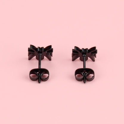 Spider Stud Earrings (Black)