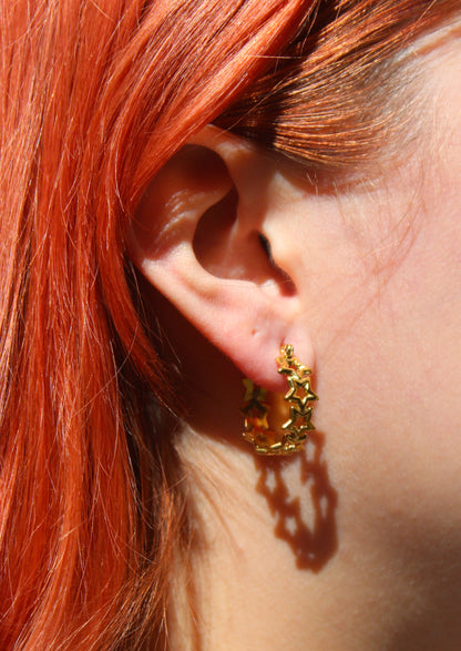 Stardust Hoop Earrings (Gold Plated)