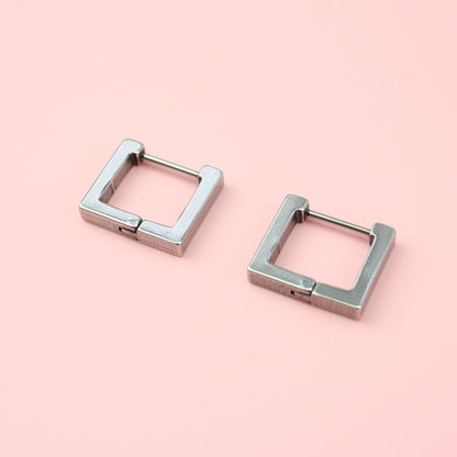 Square Huggie Earrings